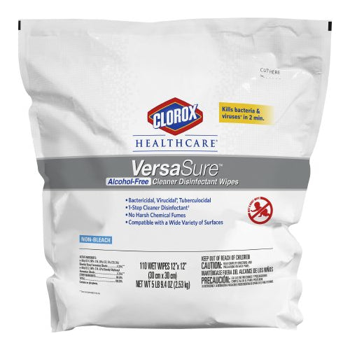 Clorox Healthcare 31761 VersaSure Alcohol Free Disinfectant Wipes 110/Pk Clorox Healthcare 31761 VersaSure Alcohol Free Disinfectant Wipes 110/Pk